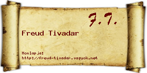 Freud Tivadar névjegykártya