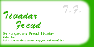 tivadar freud business card